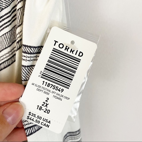 NWT Torrid Off the Shoulder Festival Top Balletcore - Picture 5 of 7